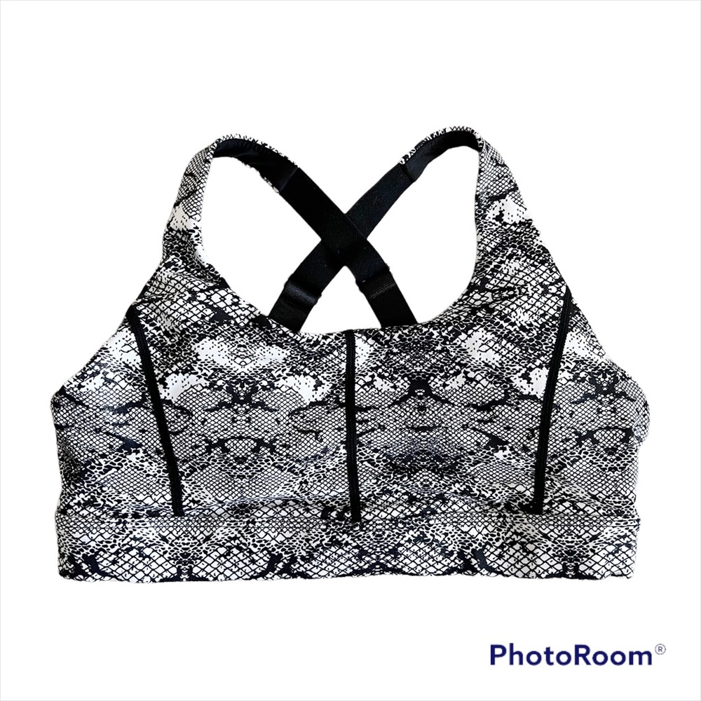 Zyia Light N Tight Cobra Metallic Sports Bra Size Medium